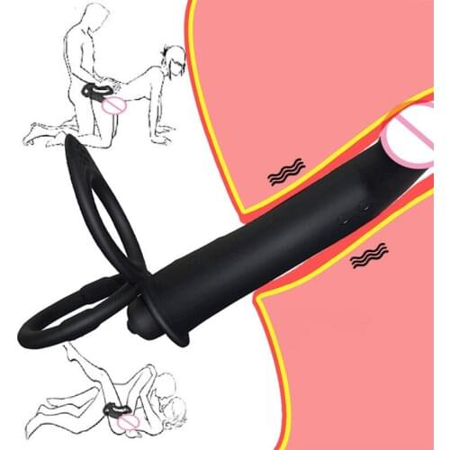 Double Penetration Vibrator Sex Toys Penis Strapon Dildo Vibrator, Strap On Penis Anal Plug Adult Sex Toys for Beginner