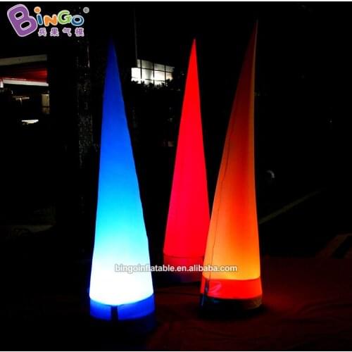 Customized 2m height inflatable led cones / inflatable light cone / inflatable cone collar light-up toy