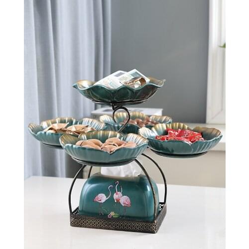 Ipuleti lamaswidi lokudala lase-American i-American snack plate ekhaya igumbi lokuphumula elijikelezayo lezithelo ipuleti