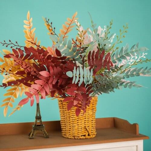 Artificial Plants Silk-printed Cloth Multi-color Locust Leaves Bunches Wedding Decoration Creative Props KSH41