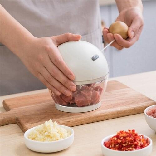 Garlic Chopper Hand Speedy Vegetable Chopped Shredders Manual Meat Grinders Blender to Chop Meat Fruit Vegetable Nuts Shredders