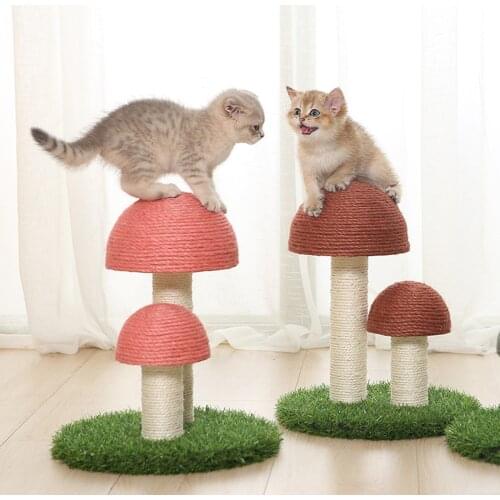 Cat Scratching Post Mushroom Scratching Post for Cat Kitten Wall Scratcher Pet Furniture Cat Scratch Board Indoor Post Cat Toy