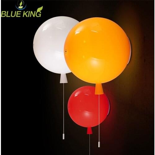 Colorful holiday acrylic balloon wall lamps Bedside kids room bedroom balcony stair lighting lamps bar wall sconce E27 lamparas
