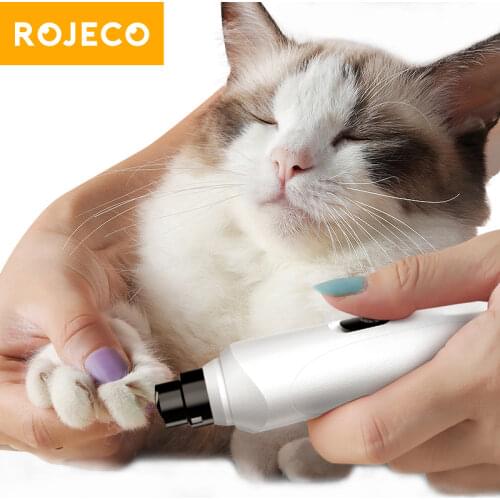 ROJECO S3 Rechargeable Dog Nail Grinder Electric Pet Dog Nail Clippers Trimmer Automatic Cat Claws Cutter Nail Clipper For Dogs