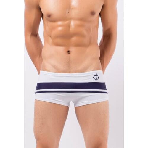 New Summer Holiday Outdoor Fashion Mens Swimming Boxers High Elasticity and Comfortable Spa Male Swimming Trunks