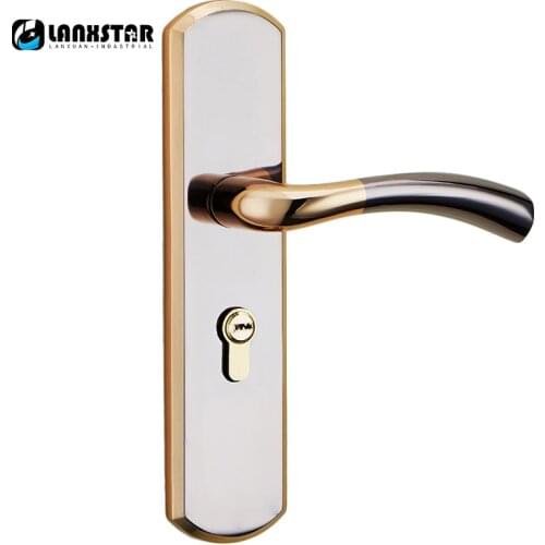 New Simple 304 Stainless Steel Materials Machinery Silent Handles Locker Copper Core Split Handle Lock