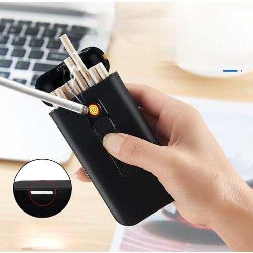 Rechargeable Cigarette Case with 20 Sticks Custom Weed Tray Set Smoking Lighters for Smoking Weed Regalos Para Hombre Originales