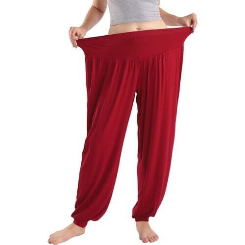 Fdfklak 3XL 4XL 5XL 6XL Large Sleep Bottom Women Autumn Full Length Pajama Pants Loose Lounge Pants Comfortable Trousers