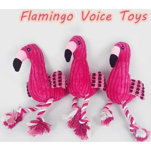 Popular Flamingo Rope Dog Toy Pet Supplies Funny Small Dog Plush Toy Free Shipping Interactive Yorkshire Terrier Kong Dog Toys