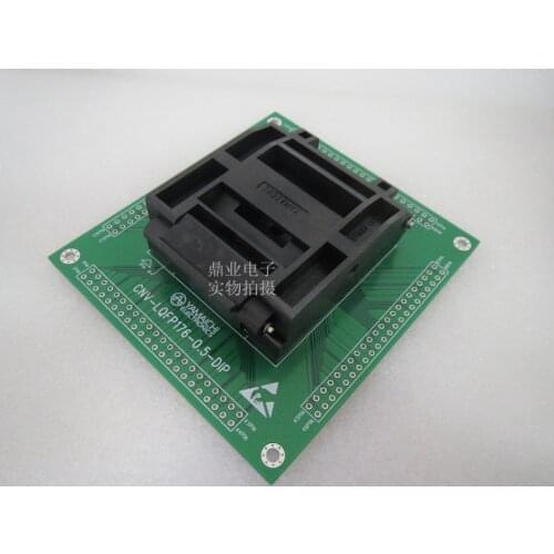 Clamshell IC51-1764-1505-5 LQFP176/DIP176 spacing 0.5mm YAMAICHI IC Burning seat Adapter testing seat Test Socket test bench