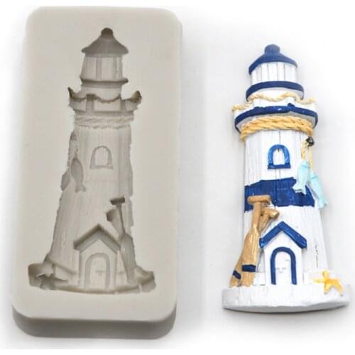 Sea Lighthouse Silicone Mold Fondant Mould Cake Decorating Tools Chocolate, Gumpaste, Sugarcraft, Kitchen Accessories