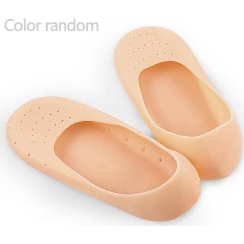 Random color Silicone boat socks Ms.stealth shallow silicone breathable leisure Gel socks fine silicone socks Foot Care Reusable