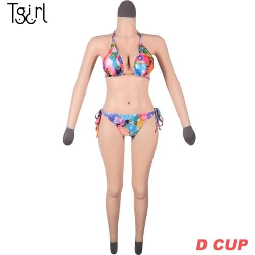 Tgirl D Cup Silicone Full Body Full length With Arm Suit Transgender Crossdressers Dragqueen Fake Boobs