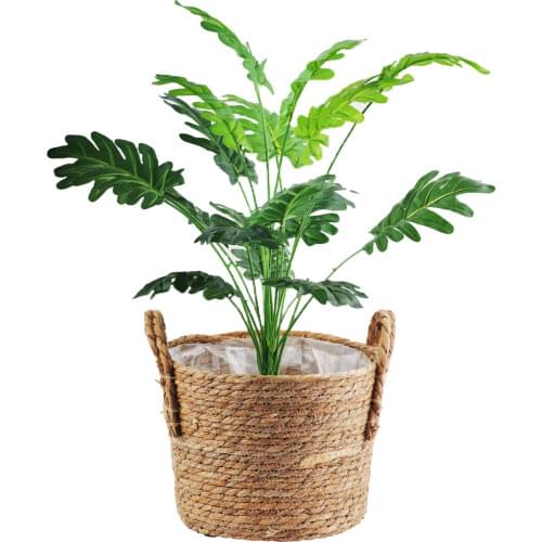 Extra large straw flowerpot, seaweed storage basket, potted plant, flowerpot basket, plant basket, floor type indoor flowerpot
