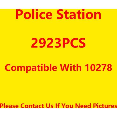 IN STOCK 2923pcs Police Station Model Building Blocks Street View Bricks Educational DIY Toys For Kids Birthday Gifts 10278