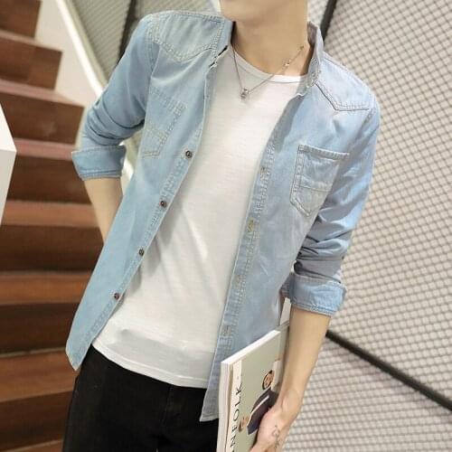 Мужские джинсовые рубашки Viankani China At AliExpress