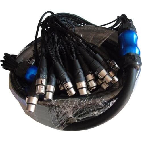 High quality NMBJCKO 16 Channel 3 Pin XLR Snake Cable Male to Female Extension Audio Cord snake cable