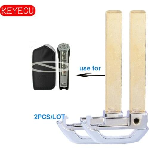 KEYECU 2PCS Replacement Smart Key Proximity Uncut Insert Blade for Kia Stinger 2017-2019