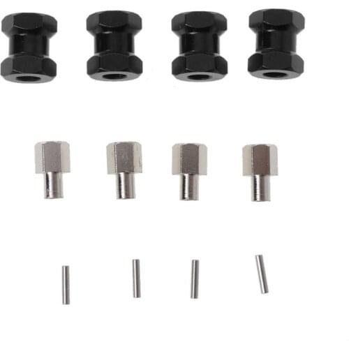 4PCS Wheel Hex Hub M12 12mm Extension Adaptor M15 15mm 4 Longer Combiner Coupler Alloy for 1/10 RC Crawler RC Spare Parts GXMB