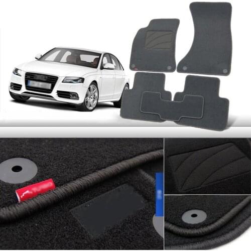 5pcs Premium Auto Fabric Nylon Anti-slip Floor Mats Carpet For Audi A4/A4L