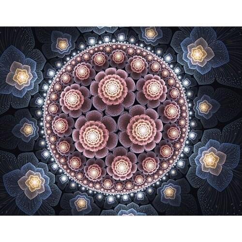 5d Diy Diamond Painting Abstract mandala Cross Stitch Diamond Embroidery Flowers resin square round Diamond MosaicZP-2317