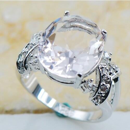 White Crystal Zircon 925 Sterling Silver Top Quality Fancy Jewelry wedding Ring Size 6 7 8 9 10 11 F1136
