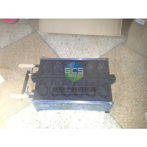 Free shipping Gas type 6 pcs fish shape Taiyaki grill fish waffle maker machine snacks machine