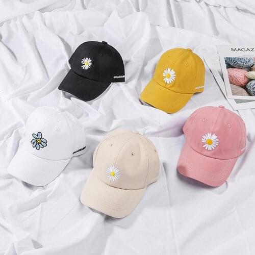Girls Daisy Baseball Caps For Men Brand Snapback Plain Solid Color Gorras Caps Hats Fashion Casquette Bone FemaLe Dad Cap