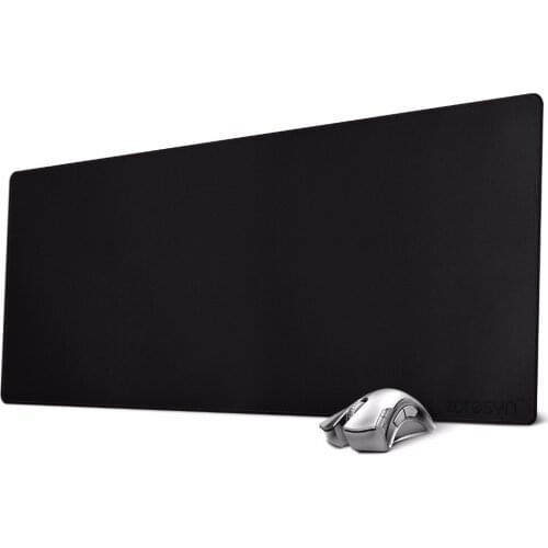 Large Artificial PU Leather Mouse Pad Big Keyboard Mats Extended Mousepad 35.4"x15.7" for Office,Household,Gaming(Black)