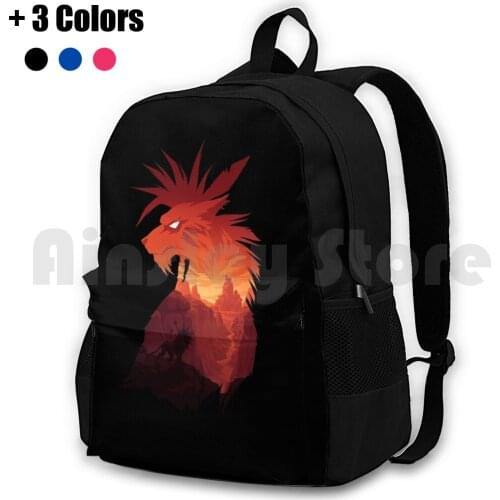 The Guardian Black Outdoor Hiking Backpack Waterproof Camping Travel Final Fantasy Red Xiii Red 13 Final Fantasy Vii Final