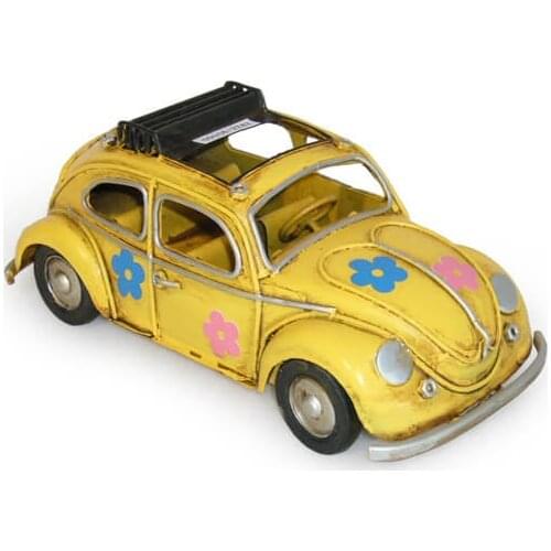 Decorative Metal Cute Car - Trinket, Miniature, Gift, Vintage, nostalgic-Handmade and hand painted - Quality Durable