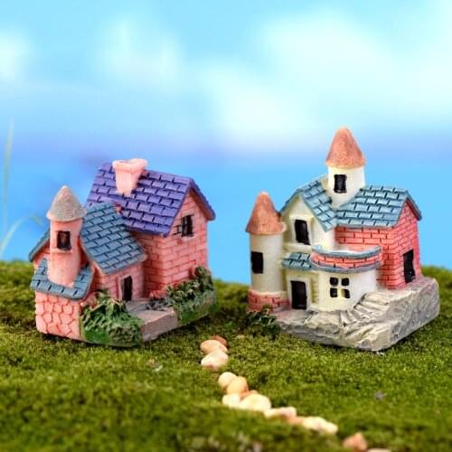 House Cottages Mini Craft Miniature Fairy Garden Home Decoration Houses Micro Landscaping Decor DIY Accessories