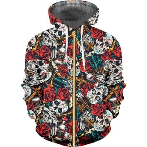 IFPD Men's Hoodies With Flowers