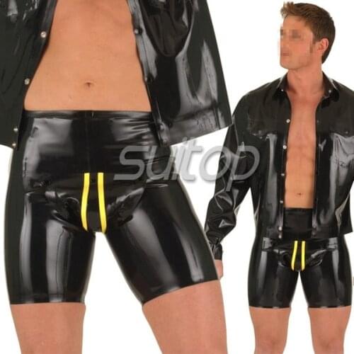 Suitop latex codpiece pants