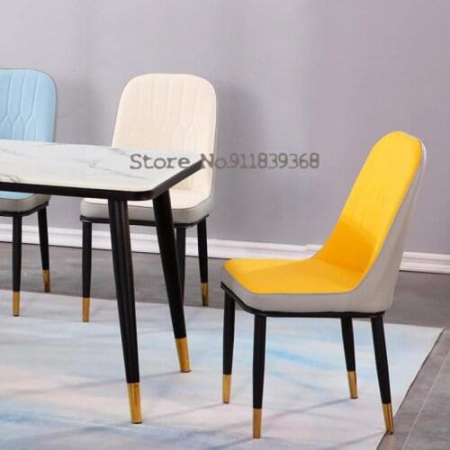Creative Nordic style single dining chair household simple small apartment living room stool balcony leisure backrest makeup
