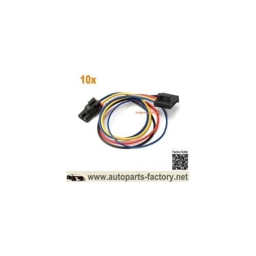 Longyue 10pcs 2 Heads 5 Wire Harness Pigtail Connector For Blower Motor Resistor