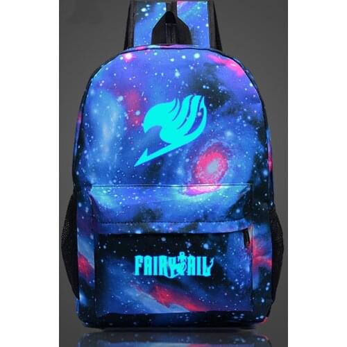 Anime shoulder zipper bag men schoolbags