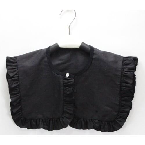 Adult Cotton Fake Collar Shawl for Women Removable Detachable Collar Half Shirt Sweater Female False Collar Black Shawl Wrap