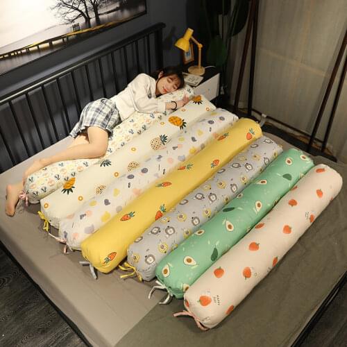 100% Cotton girl side sleeping body pillow room sofa bed home decoration cushion Washable Cute comfortable Cartoon neck pillows