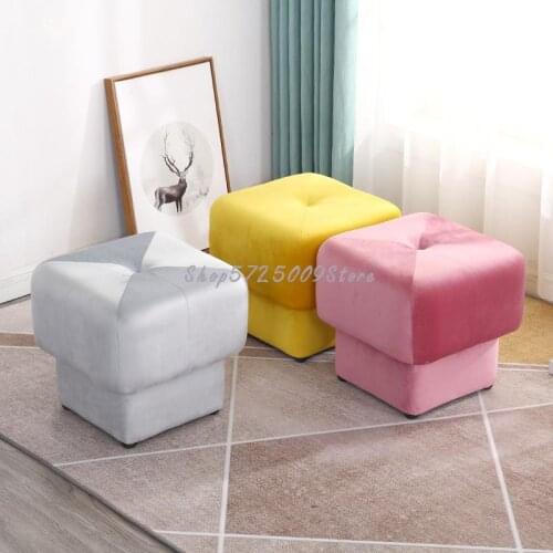 Slouch Stool Nordic Pedal Sofa Stool Sitting Pier Living Room Cloth Art Home Shoes Stool Simple Sofa Net Red Stool