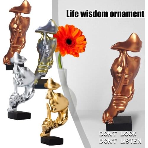 Statue Abstract Figure Sculpture Small Ornaments Resin Statue Home Crafts Home Decoration Modern Figurines For Interior #G2