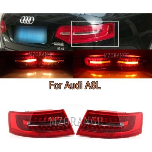 Rear Tail Light Outside For Audi A6L C6 S6 Quattro RS6 Saloon Sedan 2009-2011 Signal Stop Tail Lamp Replacement Car Assembly