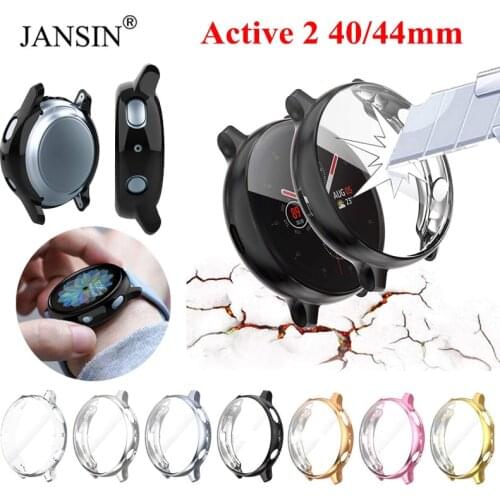 Screen Protector Case For Samsung Galaxy Watch Active 2 44mm 40mm Soft TPU Bumper Frame Accessories For Galaxy Watch Active 2