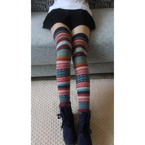 Hand Knitted Wool Leg Warmers Black Cuffs Gray Cuffs Better Than Thigh Highs Extra Long Boot Cuffs Slim Leggings In Winter Women
