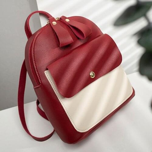 Hot Selling Women Backpack Solid Color PU Adjustable Strap Crossbody Bag Casual for Shopping -B5