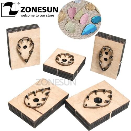 ZONESUN leather earring cutting die leaf shape paper art leather decoration tool for die cutting machine DIY handicraft cutter