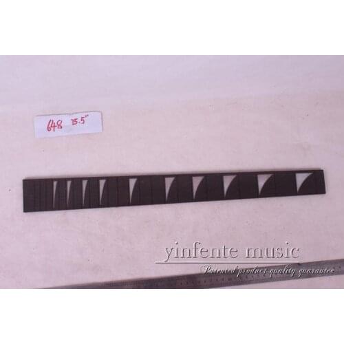 1 pcs25.5" guitar ebony wood Guitar Fretboard Fingerboard Fretless Guitar parts star INlaid #25