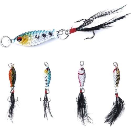 1Pcs Fishing Lures Mini Rotating Metal Dip Iron Wobbler 4.8g 2.5cm VIB Hard Bait Fishing Isca Artificial Leurre Metal Jig Bait