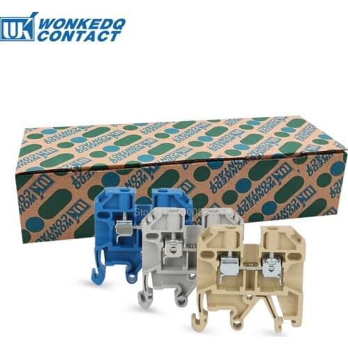 Din Rail Terminal Blocks SAK-2.5EN Connectors Screw Connection Conductors SAK2.5EN 100pcs