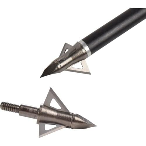 12X Broadhead 100 Grain Hunting Arrow Head 3 Blades Archery Bow Crossbow Bolts Outdoor Target Hunting Beast Free Shipping
